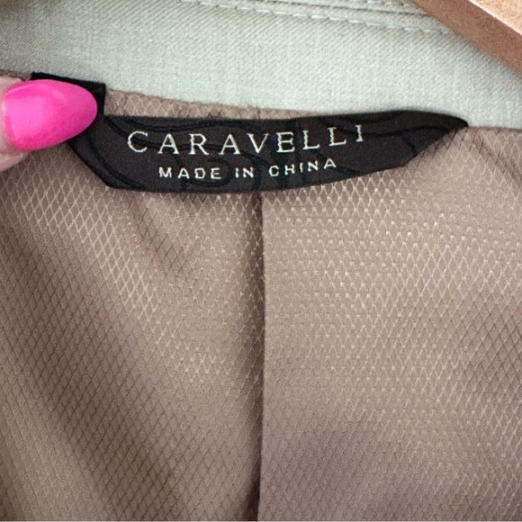 Caravelli Blazer Sport Coat Junior Men's Beige Oxford Designed in Italy 38L 32W - Picture 2 of 10